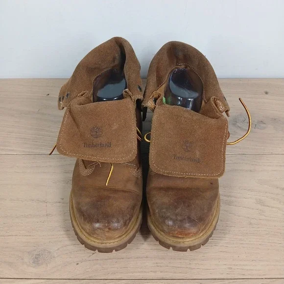 Timberland Boots Womens 8.5 Brown Leather Workwear Lug Sole Outdoor Heritage Pro - Picture 6 of 10